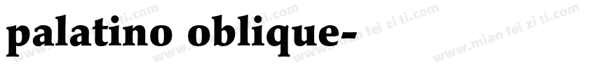 palatino oblique字体转换